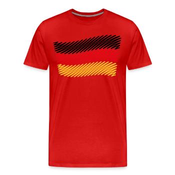 Deutschlandflagge / Bundesflagge (Skizze) - Männer Premium Bio T-Shirt - Rot - Vorne - Damien (186cm)
