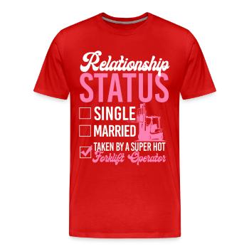 Certified Forklift Truck Operator - Männer Premium Bio T-Shirt - Rot - Vorne - Damien (186cm)