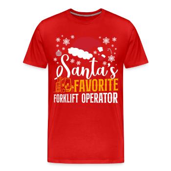 Certified Forklift Truck Operator - Männer Premium Bio T-Shirt - Rot - Vorne - Damien (186cm)