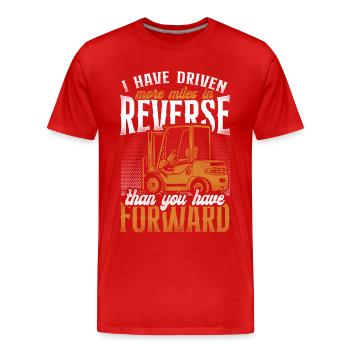 Certified Forklift Truck Operator - Männer Premium Bio T-Shirt - Rot - Vorne - Damien (186cm)