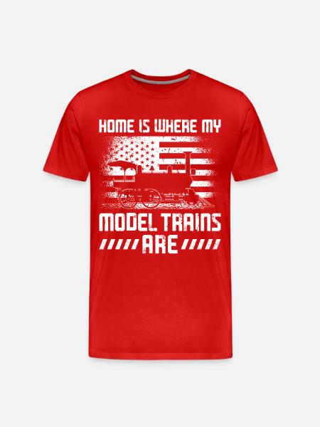 Steam Train Driver Trainspotting - Men's Premium Organic T-Shirt - red