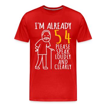 54 Birthday Man 54er 54ter I'm already 54 years - Men's Premium Organic T-Shirt - red - Front - Damien (186cm)