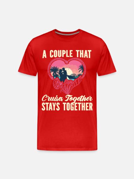 Cruise Ship Vacation Couples - Men's Premium Organic T-Shirt - red