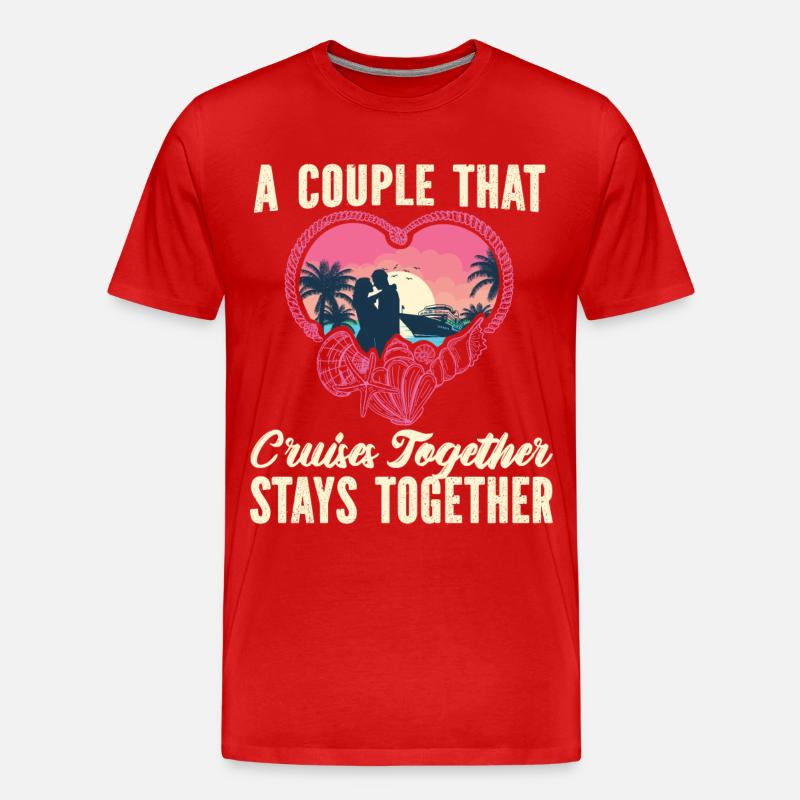 Cruise Ship Vacation Couples - Männer Premium Bio T-Shirt - Rot