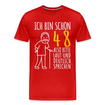 48 Geburtstag Mann Geschenk Lustig 48er 48 Jahre - Männer Premium Bio T-Shirt - Rot - Vorne - Damien (186cm)
