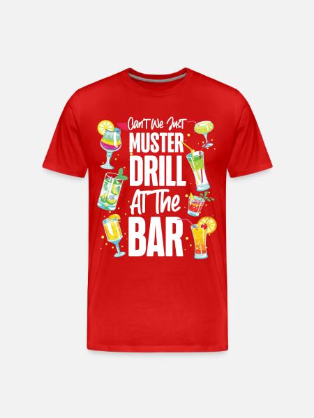 Cruise Ship Vacation Drinking - Men's Premium Organic T-Shirt - red