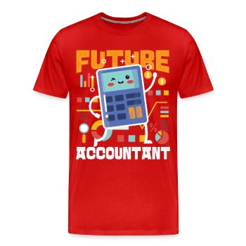 Comptable Comptable Comptable - T-shirt bio Premium Homme - rouge - Devant - Damien (186cm)
