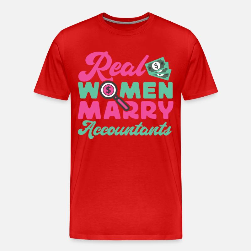 Comptable Comptable Mariage - T-shirt bio Premium Homme - rouge