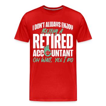 Comptable Comptable Comptable - T-shirt bio Premium Homme - rouge - Devant - Damien (186cm)