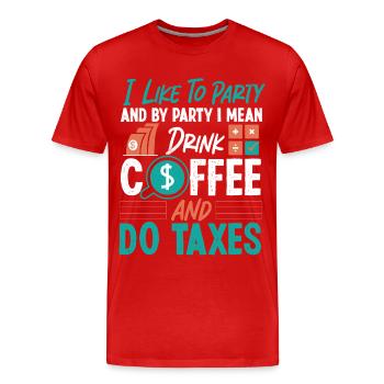 Comptable Comptable Comptable - T-shirt bio Premium Homme - rouge - Devant - Damien (186cm)