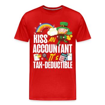 Comptable Comptable Comptable - T-shirt bio Premium Homme - rouge - Devant - Damien (186cm)