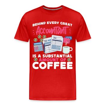 Comptable Comptable Comptable - T-shirt bio Premium Homme - rouge - Devant - Damien (186cm)