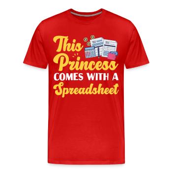 Comptable Comptable Comptable - T-shirt bio Premium Homme - rouge - Devant - Damien (186cm)