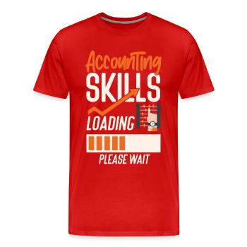 Accountant Bookkeeper Accounting - Men's Premium Organic T-Shirt - red - Front - Damien (186cm)
