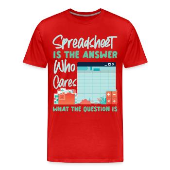 Comptable Comptable Comptable - T-shirt bio Premium Homme - rouge - Devant - Damien (186cm)