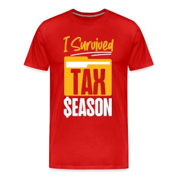 Accountant Bookkeeper Accounting - Men's Premium Organic T-Shirt - red - Front - Damien (186cm)