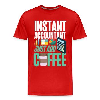 Comptable Comptable Comptable - T-shirt bio Premium Homme - rouge - Devant - Damien (186cm)