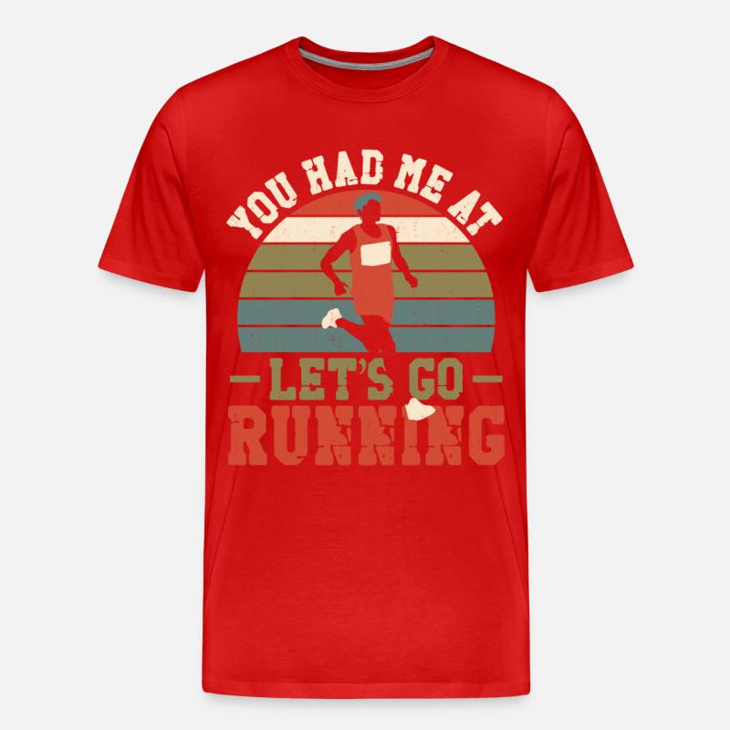 Running Runner Half Marathon - Männer Premium Bio T-Shirt - Rot