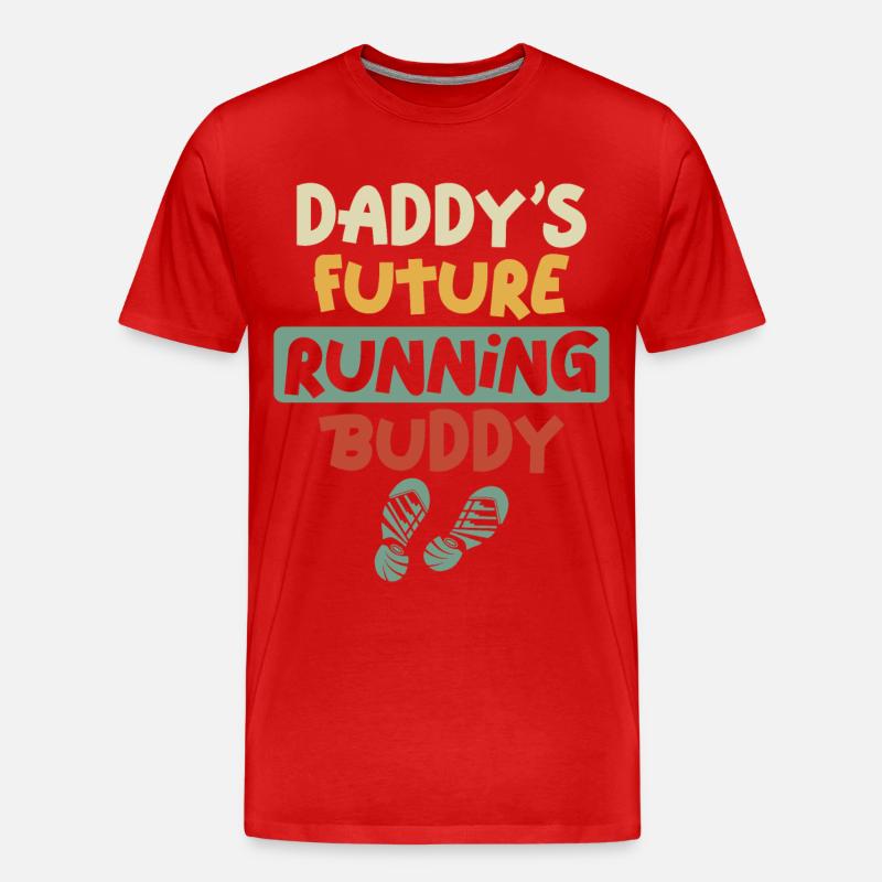 Running Runner Half Marathon Dad - Männer Premium Bio T-Shirt - Rot