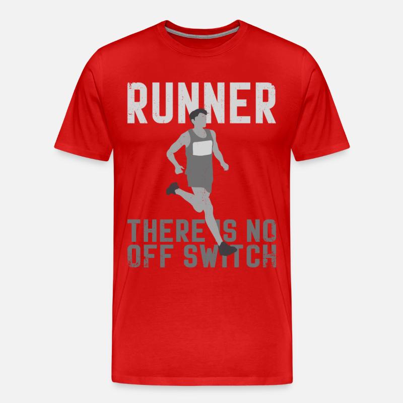 Running Runner Half Marathon - Männer Premium Bio T-Shirt - Rot