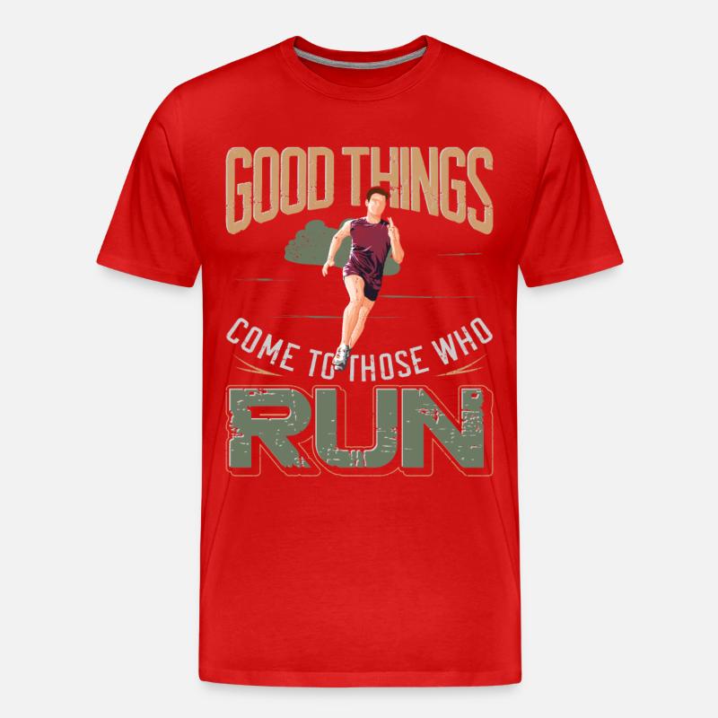 Running Runner Half Marathon - Männer Premium Bio T-Shirt - Rot