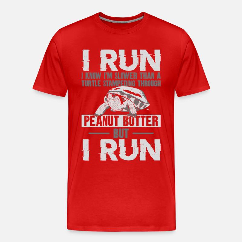 Running Runner Half Marathon - Männer Premium Bio T-Shirt - Rot