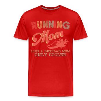 Coureur de course à pied Demi-marathon Maman - T-shirt bio Premium Homme - rouge - Devant - Damien (186cm)