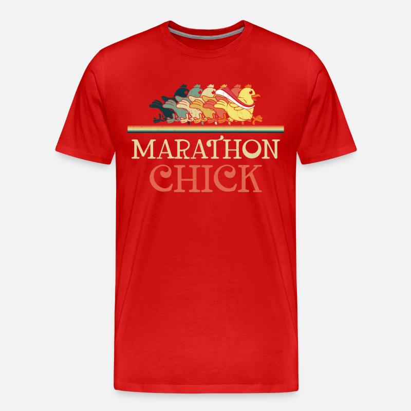 Running Runner Half Marathon - Männer Premium Bio T-Shirt - Rot