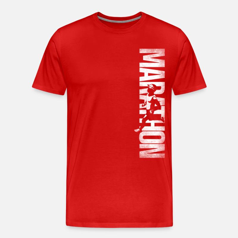 Running Runner Half Marathon - Männer Premium Bio T-Shirt - Rot