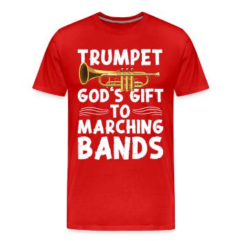 Fanfare de trompettistes - T-shirt bio Premium Homme - rouge - Devant - Damien (186cm)