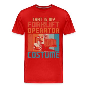 Certified Forklift Truck Operator - Männer Premium Bio T-Shirt - Rot - Vorne - Damien (186cm)