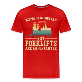 Certified Forklift Truck Operator - Männer Premium Bio T-Shirt - Rot - Vorne - Damien (186cm)