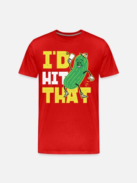 Pickleball Pickle I'd Hit That - Men's Premium Organic T-Shirt - red