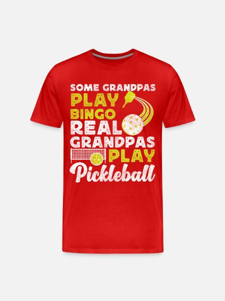 Pickleball Grandpa Some Grandpas - Men's Premium Organic T-Shirt - red