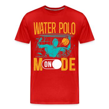 Mode Water Polo Water Polo activé - T-shirt bio Premium Homme - rouge - Devant - Damien (186cm)