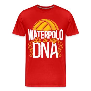 Water Polo Vintage Water Polo C’est - T-shirt bio Premium Homme - rouge - Devant - Damien (186cm)
