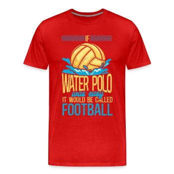 Water Polo Vintage Si Water Polo - T-shirt bio Premium Homme - rouge - Devant - Damien (186cm)