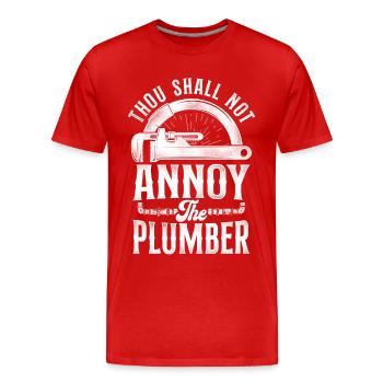 Plomberie Plombier Christian Vintage - T-shirt bio Premium Homme - rouge - Devant - Damien (186cm)