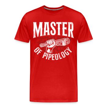 Plombier Plombier Plombier Vintage - T-shirt bio Premium Homme - rouge - Devant - Damien (186cm)