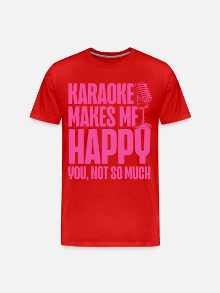 Karaoke Singer 80s Retro Karaoke - Men's Premium Organic T-Shirt - red