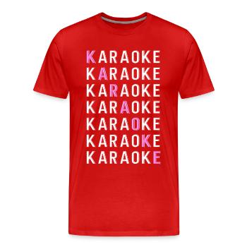 Karaoke Singer Karaoke - Männer Premium Bio T-Shirt - Rot - Vorne - Damien (186cm)