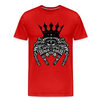 Polygon Spider King Pets Spiders Fantasy - Men's Premium Organic T-Shirt - red - Front - Damien (186cm)