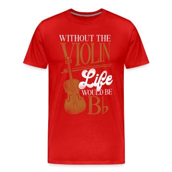 Violon Violoniste Pun Vintage - T-shirt bio Premium Homme - rouge - Devant - Damien (186cm)