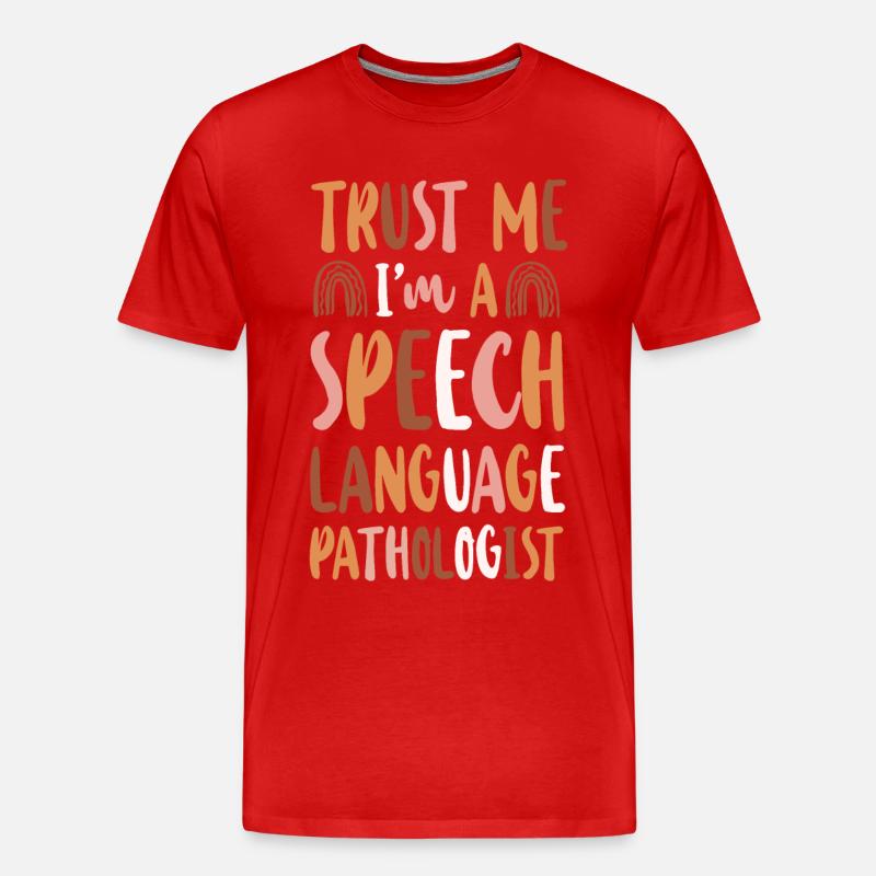 Speech Therapist Therapy Assistant - Männer Premium Bio T-Shirt - Rot