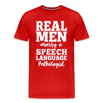 Speech Therapist Therapy Assistant - Männer Premium Bio T-Shirt - Rot - Vorne - Damien (186cm)