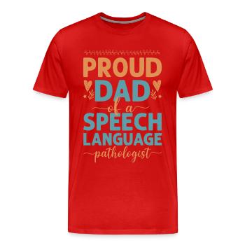 Speech Therapist Therapy Assistant - Männer Premium Bio T-Shirt - Rot - Vorne - Damien (186cm)