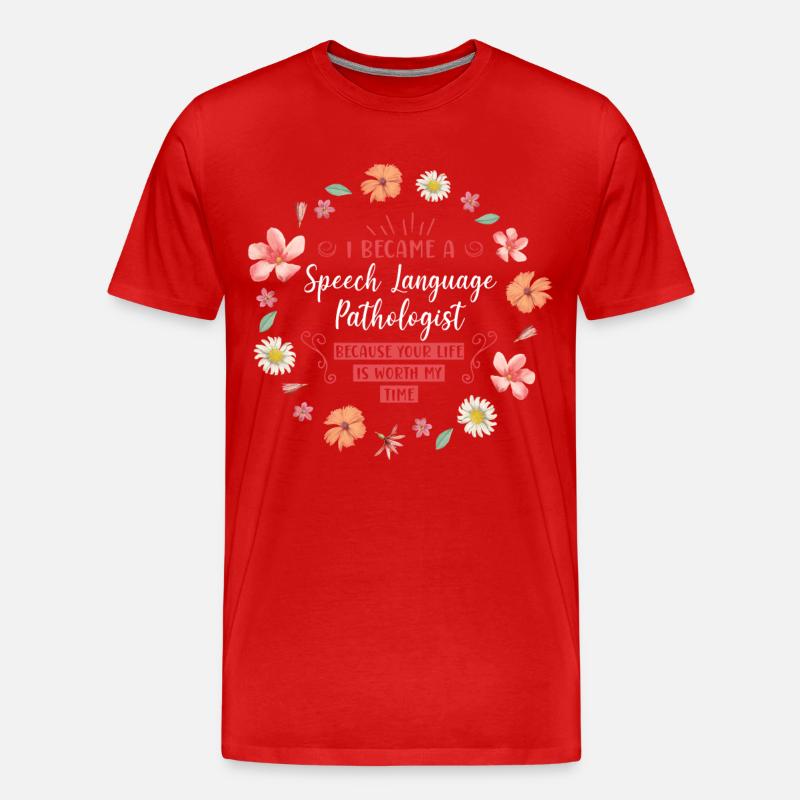 Speech Therapist Therapy Assistant - Männer Premium Bio T-Shirt - Rot