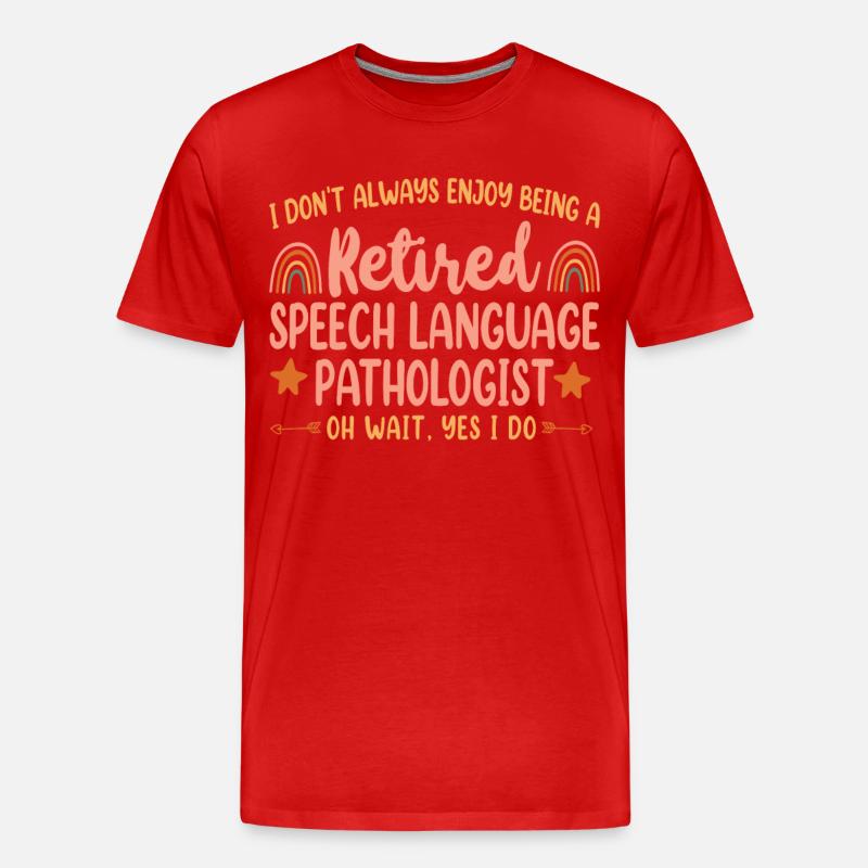 Speech Therapist Therapy Assistant - Männer Premium Bio T-Shirt - Rot