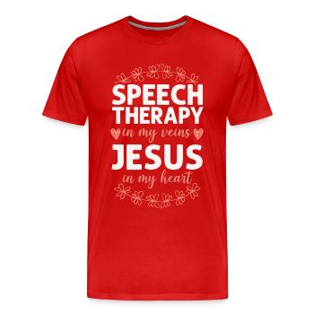 Speech Therapist Therapy Assistant - Männer Premium Bio T-Shirt - Rot - Vorne - Damien (186cm)