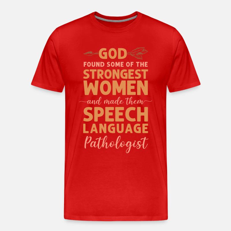 Speech Therapist Therapy Assistant - Männer Premium Bio T-Shirt - Rot